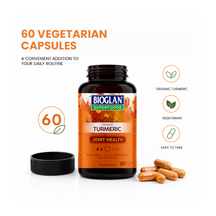 Bioglan Superfoods Organic Turmeric Capsules - 60 Capsules
