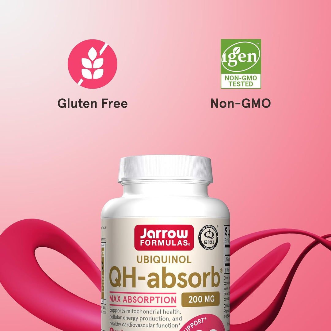 Clinical Results - Jarrow Formulas’ proprietary QH-absorb formula has been shown clinically to increase Co-Q10 levels by 222% (100 mg per day) and by 777% (300 mg per day) over baseline.*