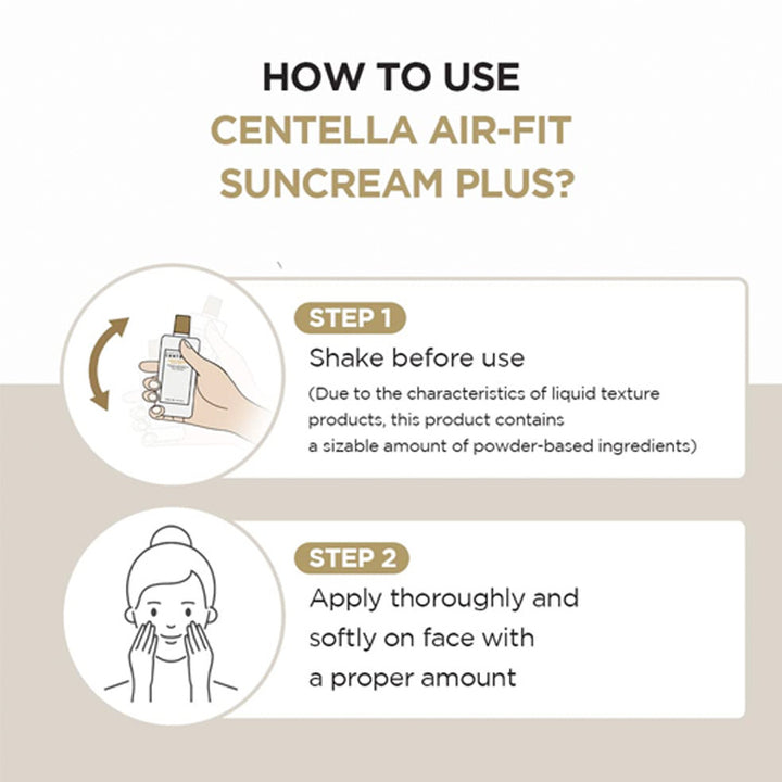 SKIN1004 Madagascar Centella Air-fit Suncream Plus Extra Soothing Hydration Adhesion - 50 ML Centella Air Fit Suncream Plus | Fitaminat