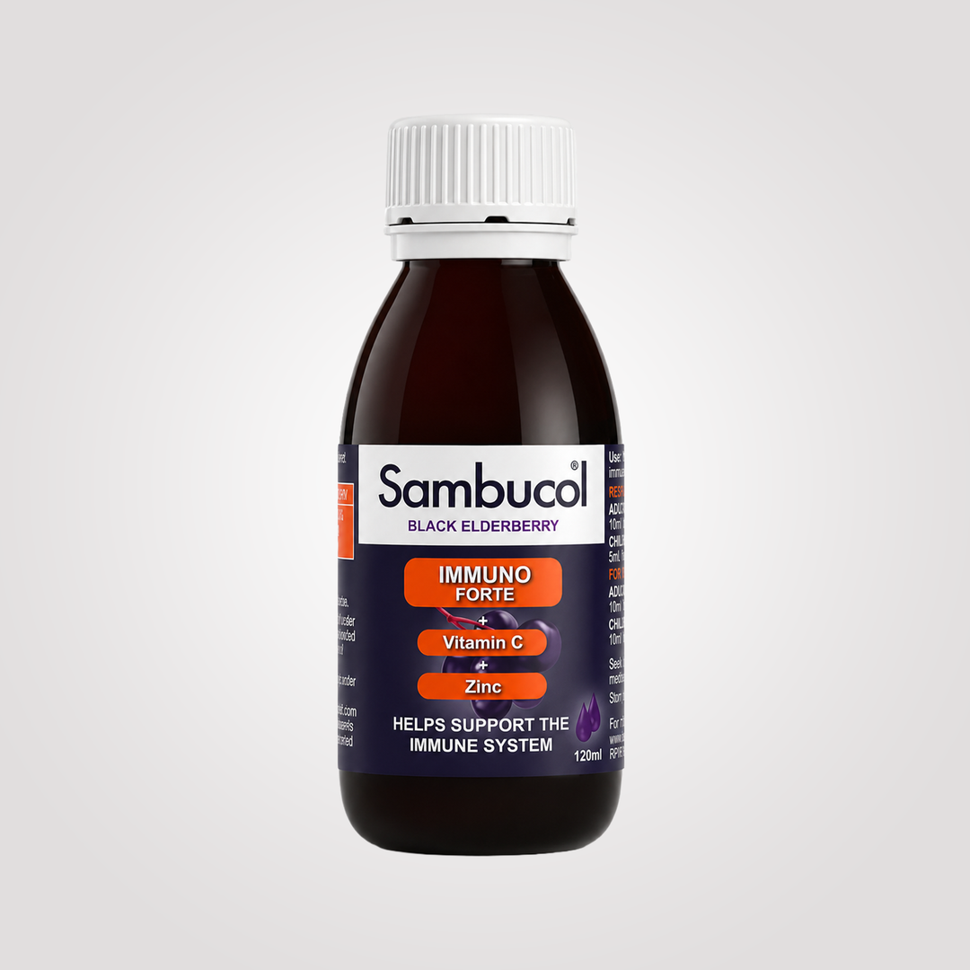 Sambucol Black Elderberry Vitamin C + Zinc Liquid - 120 ml