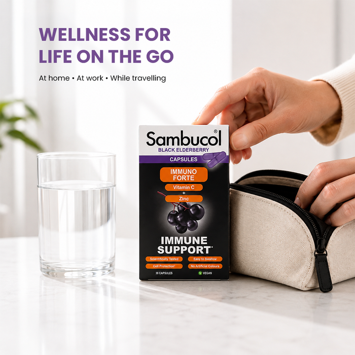 Sambucol Black Elderberry Vitamin C + Zinc Capsules - 30 Capsules