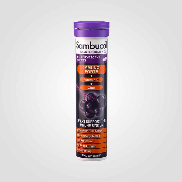Sambucol Immuno Forte Vitamin C + Zinc Effervescent Tablets