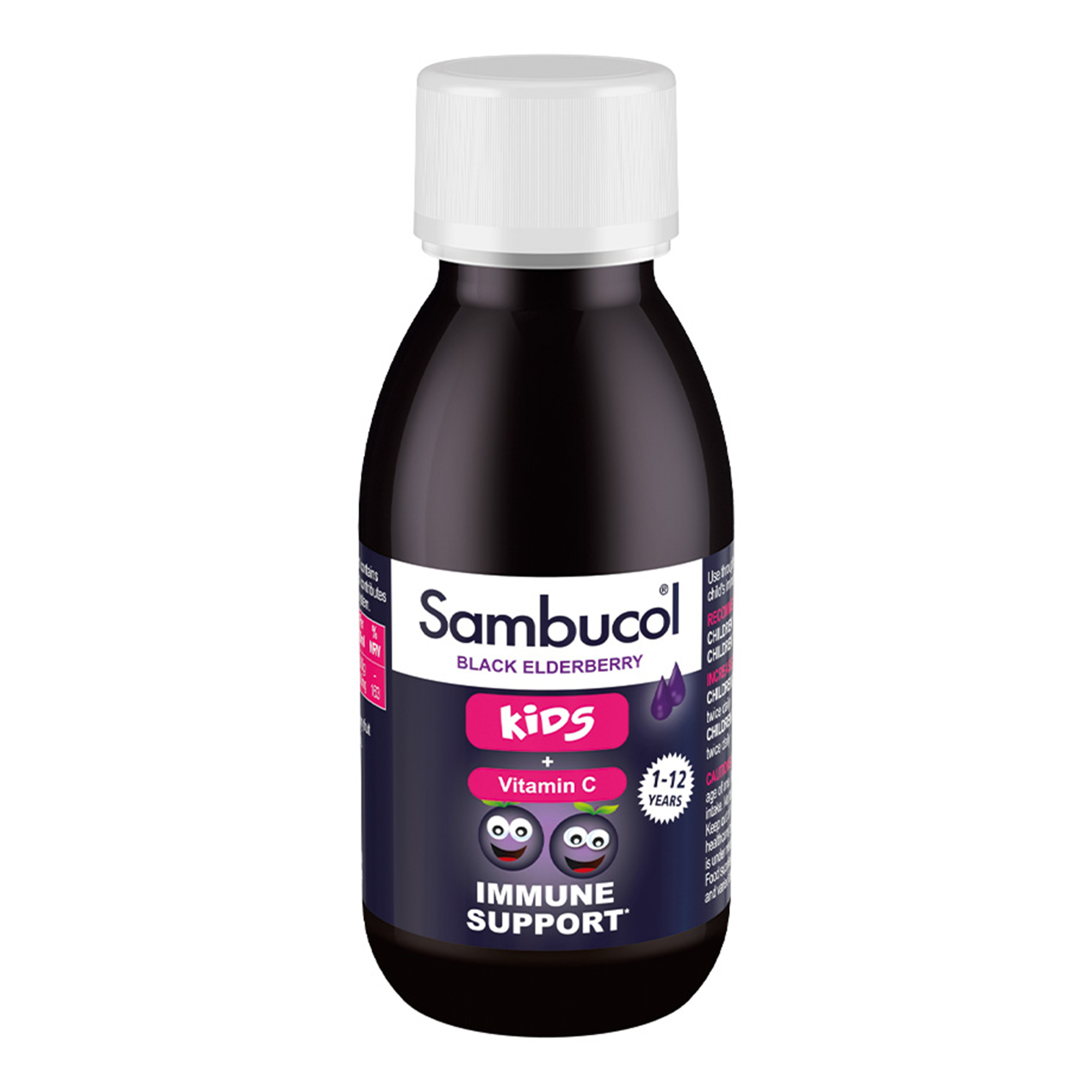 Sambucol Kids + Vitamin C Liquid, Black Elderberry - 120 ml - Main Image