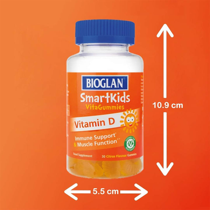 Bioglan Smartkids Gummies Vitamin D 30s: Delightful gummies that support strong bones and a healthy immune system in a fun and convenient way, ensuring your child gets the sunshine vitamin they need year-round.