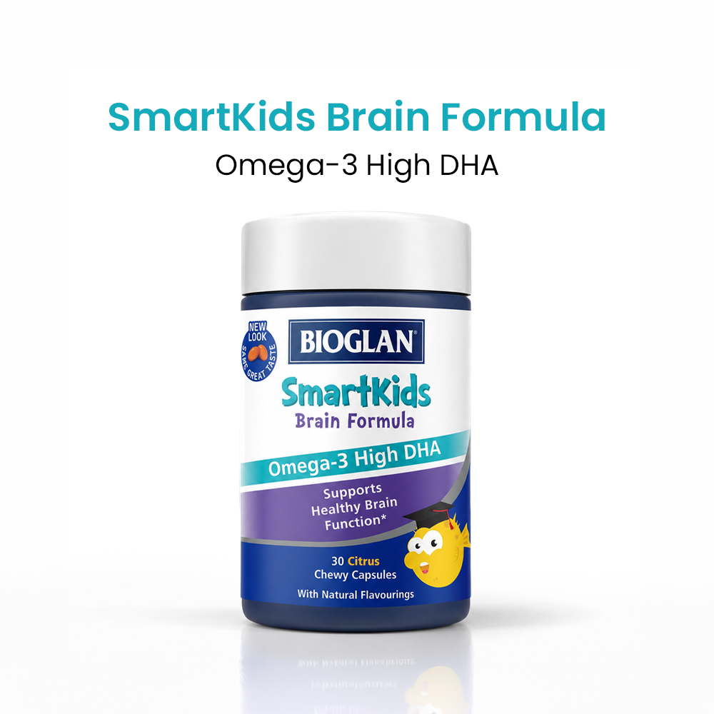 Bioglan SmartKids Brain Formula with Omega-3 DHA - 30 Chewy Capsules