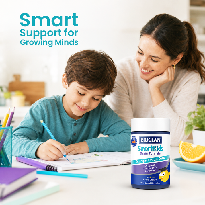 Bioglan SmartKids Brain Formula with Omega-3 DHA - 30 Chewy Capsules