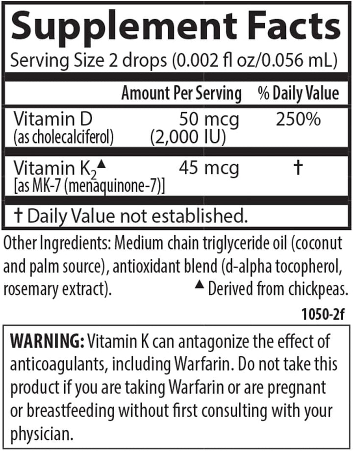 BUILD BETTER BONES: Vitamin D3 is important for calcium transport and vitamin K2 as MK-7 is critical for the formation of a strong bone matrix.