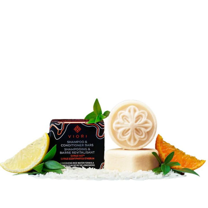 Viori Shampoo and Conditioner Hair Bar Travel Size Set - Citrus Yao