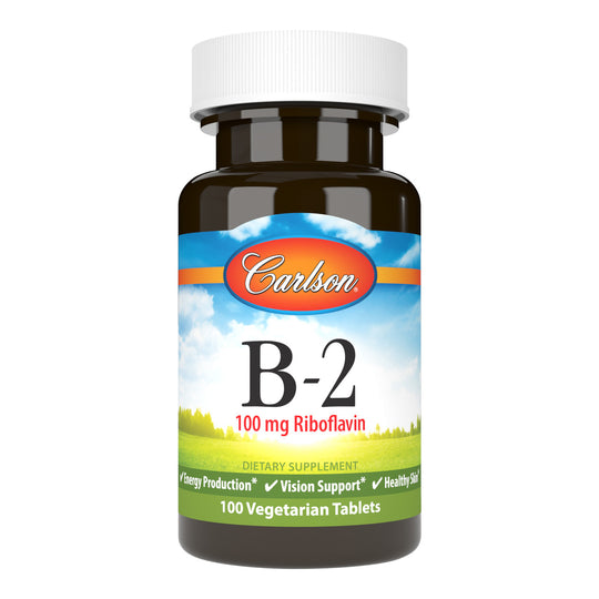 Carlson Vitamin B-2 100mg Riboflavin 100 Tablets - Main Image