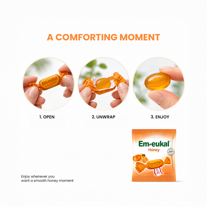 Em-eukal Honey, Honey-filled drops - 50g