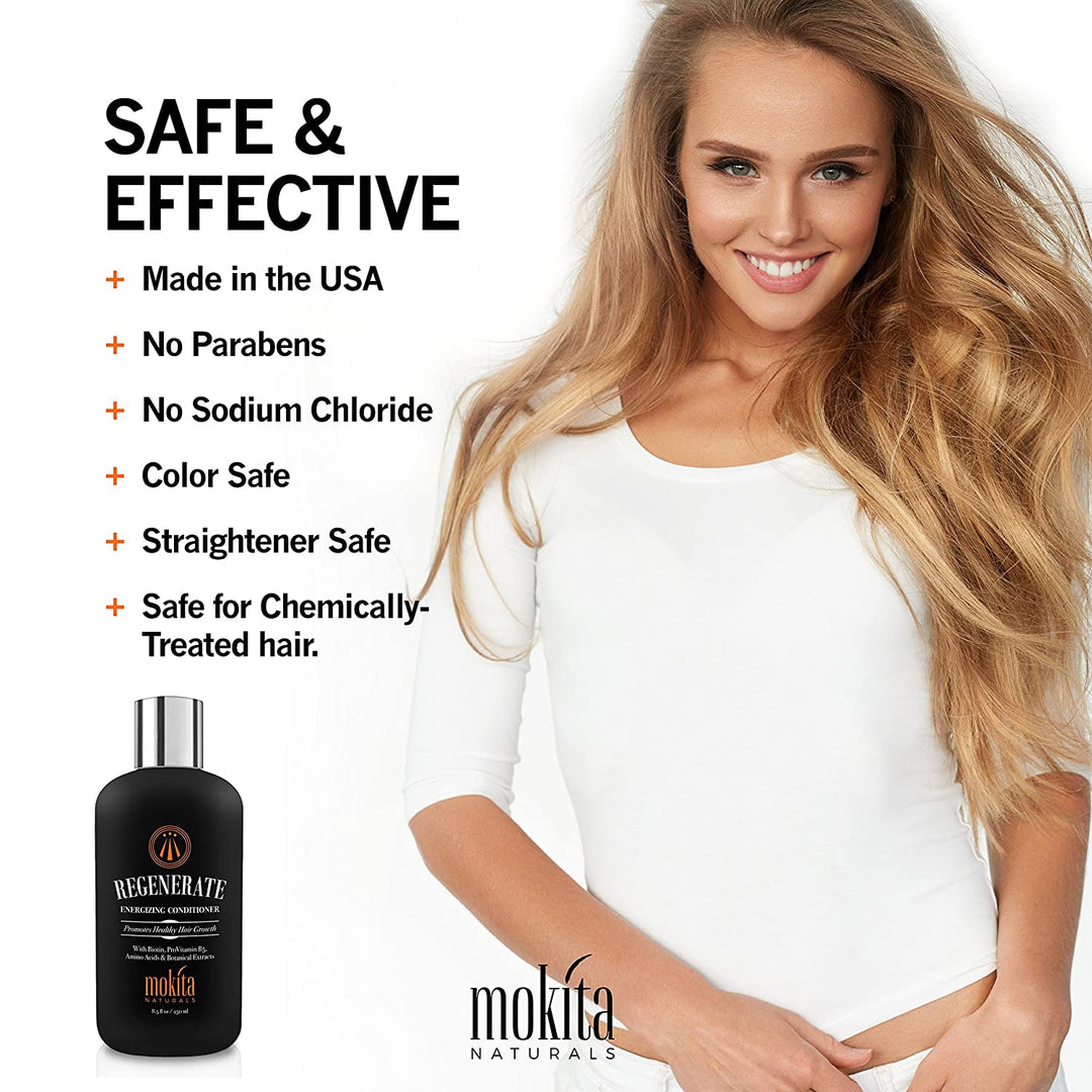 Mokita Naturals Regenerate Conditioner Healthy Hair Growth with Biotin - 250 ML Safe and Effective | Fitaminat