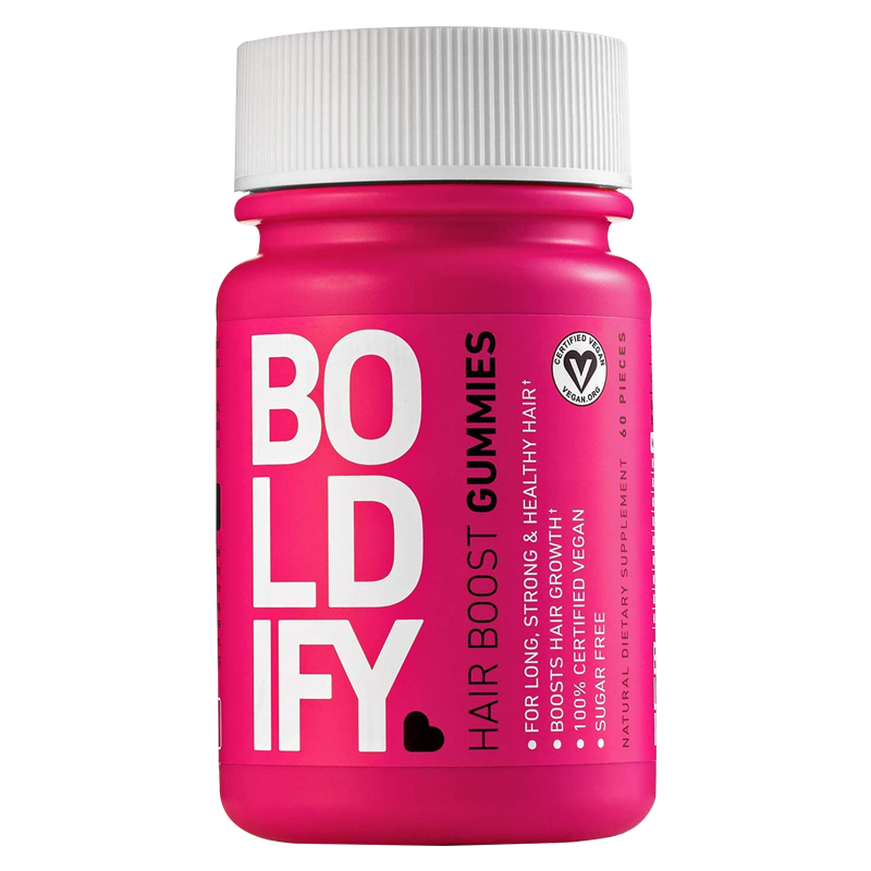 Boldify Hair Boost Gummies, Biotin Gummies for Hair Growth (5000 mcg), Sugar Free & Vegan, All Natural, Hair Vitamins - 30 Gummies - Fitaminat