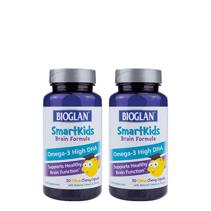 Bioglan SmartKids Omega-3 DHA Capsules, Kids Brain Health- 30 Chewable Capsules