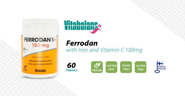 Vitabalans Ferrodan with Iron and Vitamin C - 60 Tablets