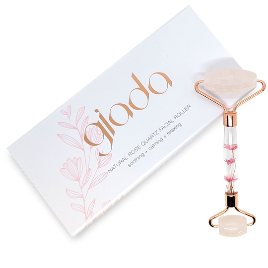Giada Rose Quartz Face Roller Infused Dry Flower Handle - Main Image