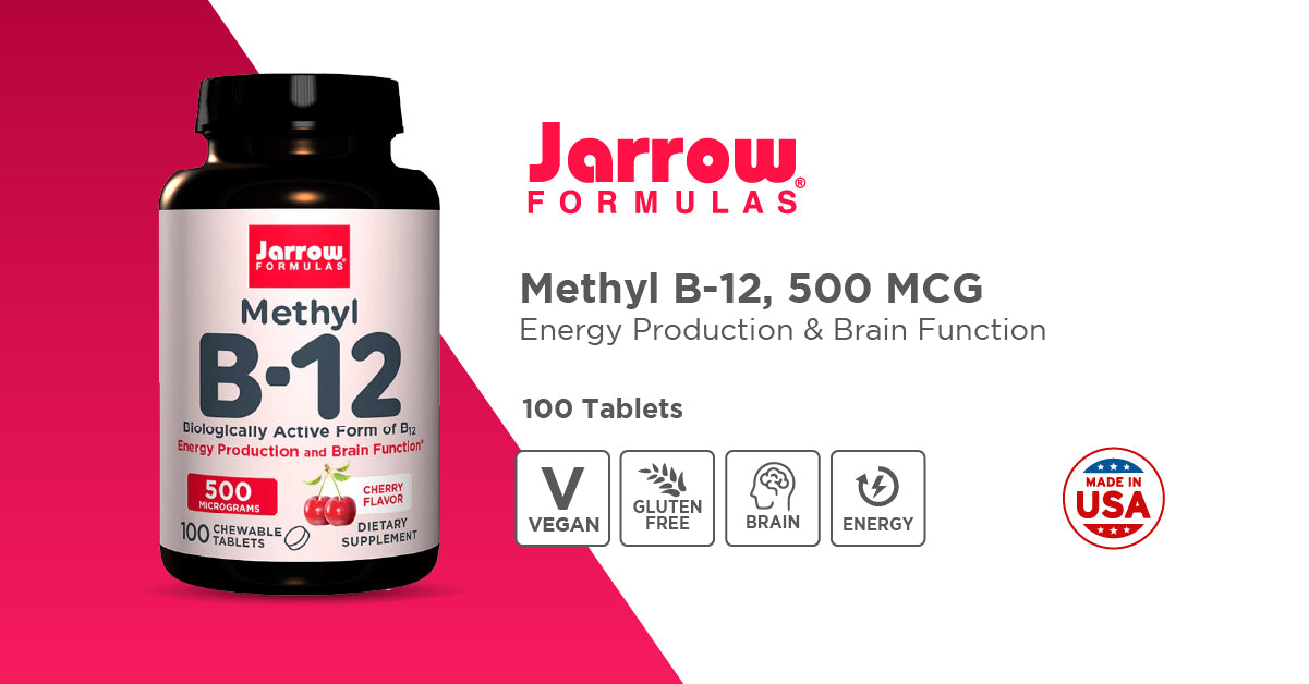 Jarrow Formulas Methyl B-12 Vitamin B12 500 mcg