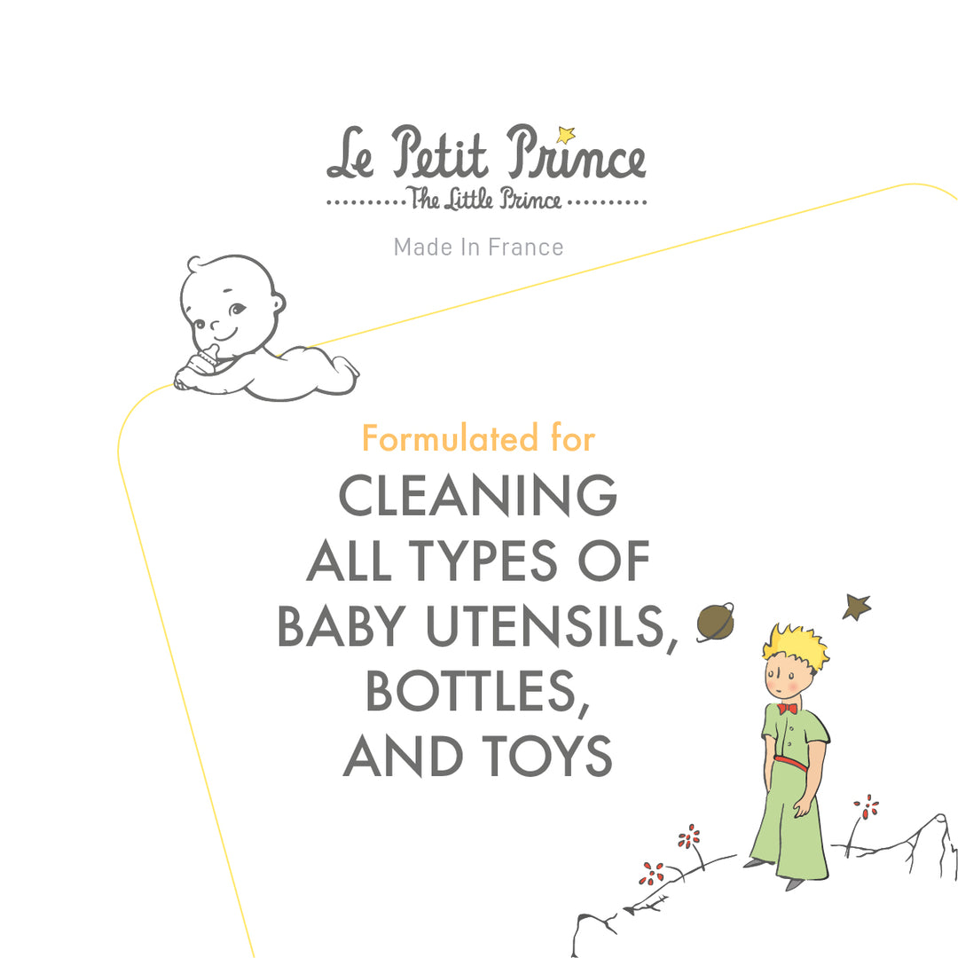 Le Petit Prince Baby Bottle Cleanser with Calendula and Chamomile Organic Extracts - 400 ML Cleaning All Types of Baby Utensils, Bottles and Toys | Fitaminat