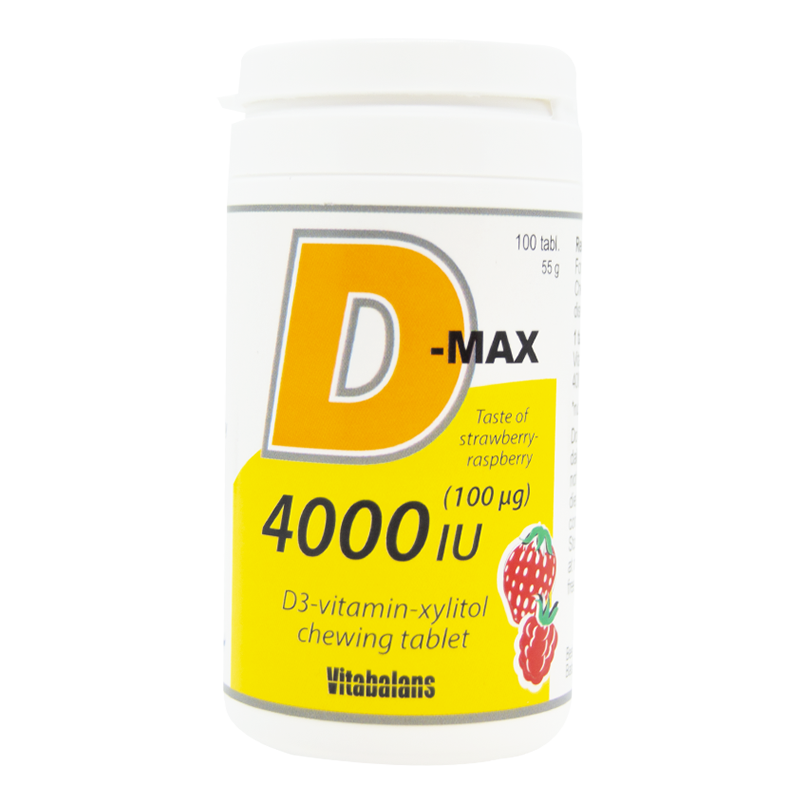 Vitabalans D-Max Vitamin D3 4000 IU - 100 Tablets