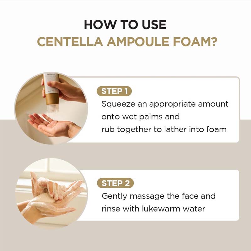 SKIN1004 Madagascar Centella Ampoule Foam Hydrates and Nourishes Skin Face Cleanser- 125 ML How to Use Centella Ampoule Foam? | Fitaminat