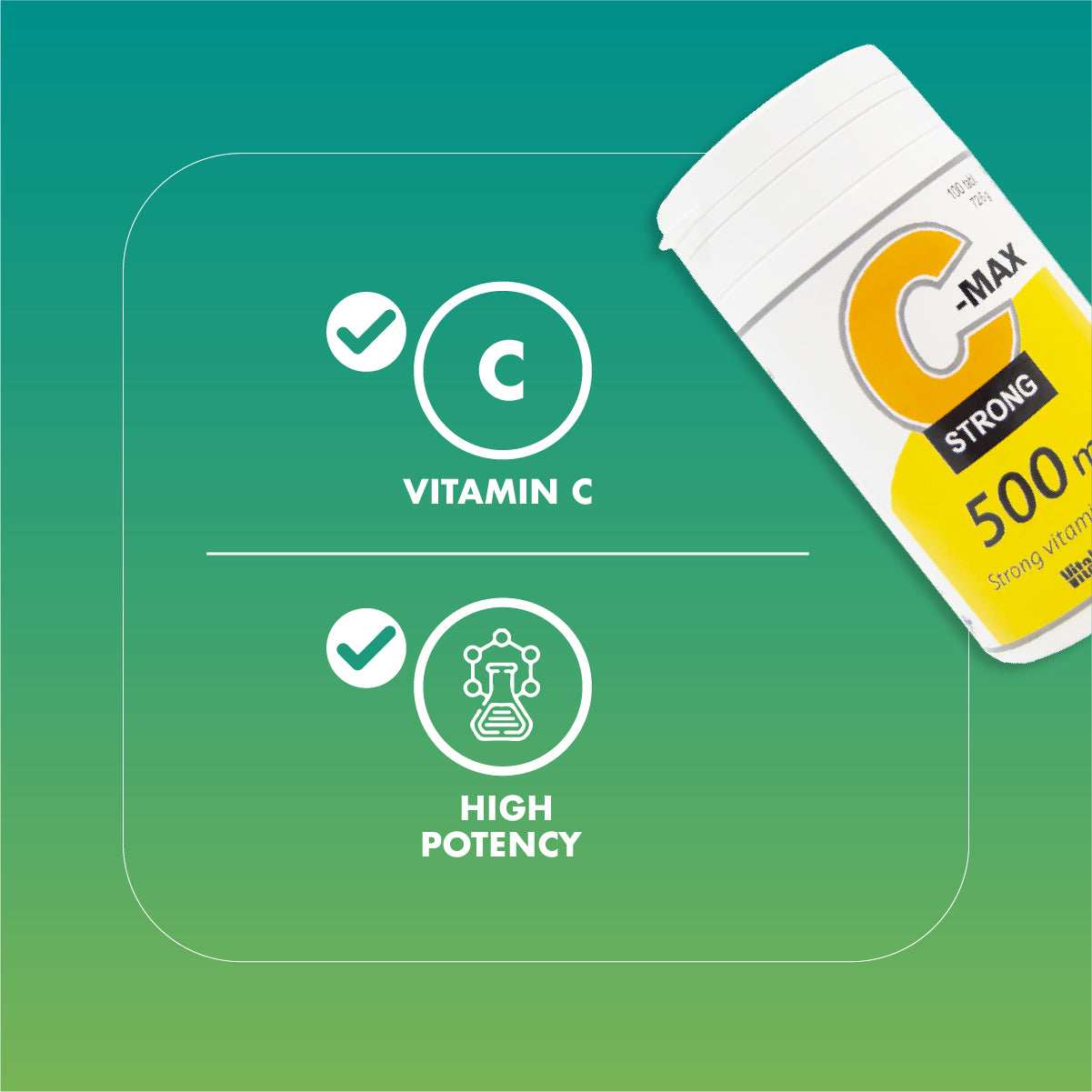 Vitabalans C-Max Strong Vitamin C 500 mg - 100 Tablets