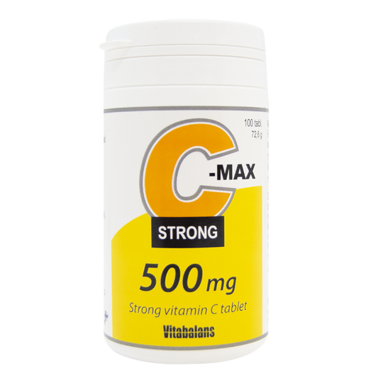 Vitabalans C-Max Strong, Vitamin C Tablet, 500mg 100 Tablets - Main Image