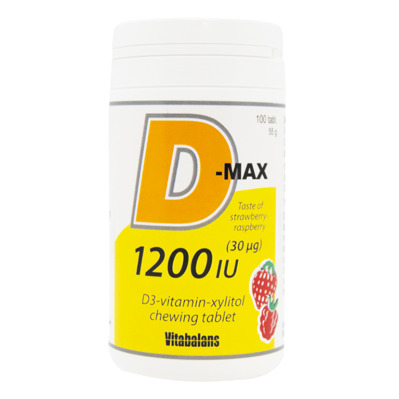 Vitabalans D-Max Vitamin D3 1200 IU - 100 Tablets