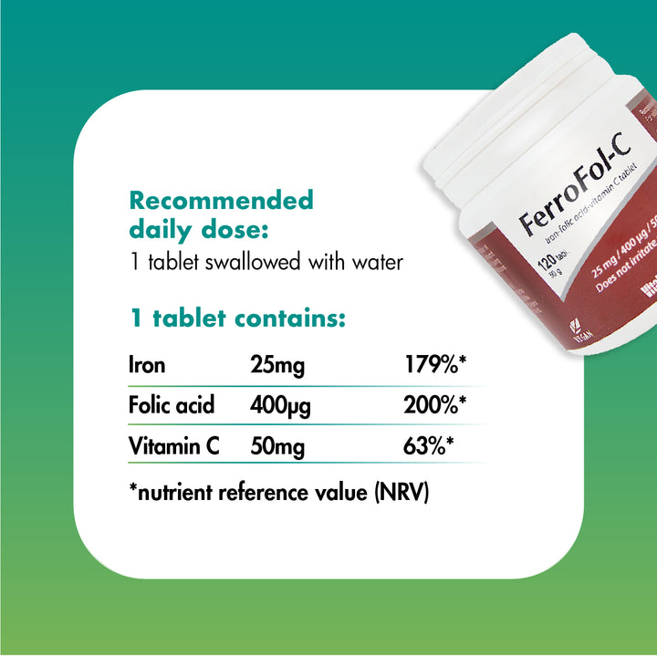 VITABALANS FerroFol-C Iron Tablet - 120 Tablets