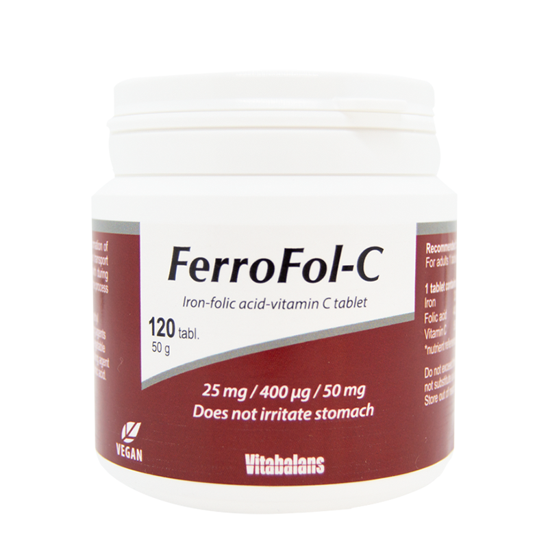 VITABALANS FerroFol-C Iron Tablet - 120 Tablets