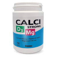 Vitabalans Calci Strong, Calcium 400 mg, Vitamin D3 400 IU, Magnesium 187 mg - 150 Tablets